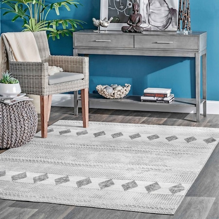 Nuloom Tinsley Faded Geometric Banded Area Rug 3ft x 5ft ECRK01A-305